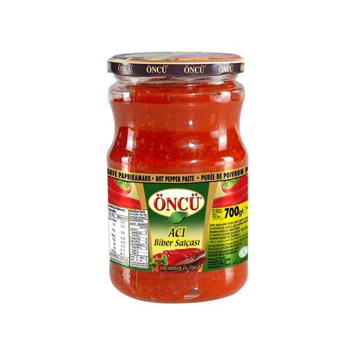 Oncu Pepper Paste Hot 700G Glass X 12