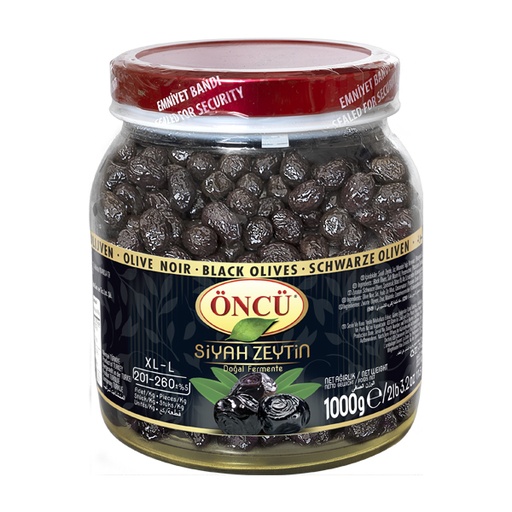 Oncu Black Olives 1 Kg (Xl-L) (201-250) X 6