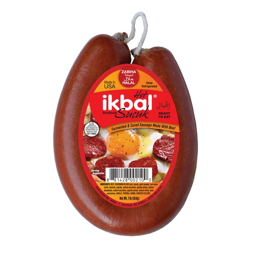 Ikbal Ring Beef Sujuk Hot 1 lb x 12