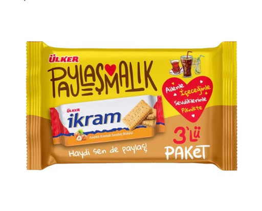 Ulker Ikram Biscuit W Hazelnut 252Gr X 12