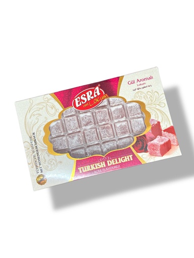 Esra Turkish Delight Rose Flavor 350 Gr X 12