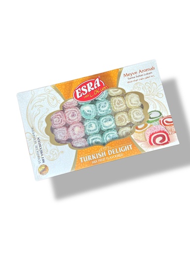 Esra Turkish Delight Fruit Flavor 350 Gr X 12