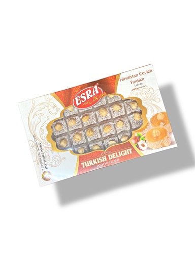 Esra Turkish Delight W Hazelnut Safran 350 Gr X 12
