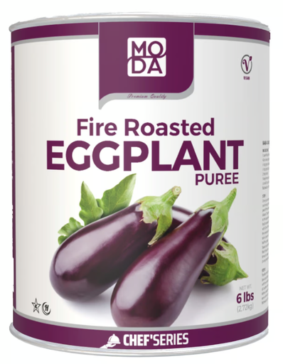 Moda Roasted Eggplant Puree, Can, 6lbs (2.72kg) x 6pcs