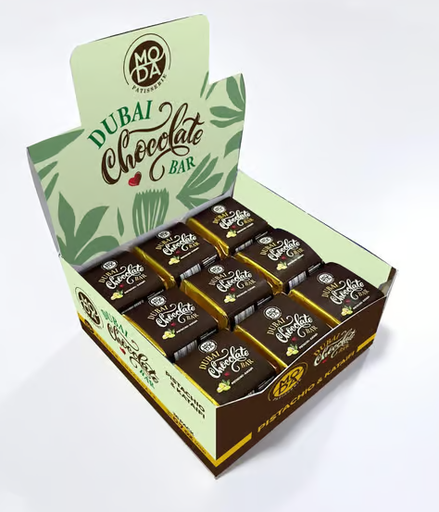 Dubai Chocolate, Pistachio, 0.7oz (20g) x 36pcs x 8pack