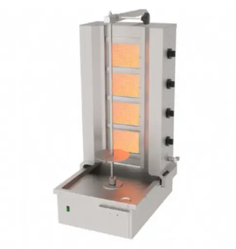 [ADG-4A] Doner Kebab Machine Gas, 4 Burner, Bottom Motor
