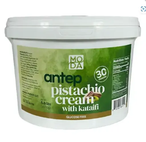 [681419] Dubai Chocolate Filling Cream (Pistachio - Kataifi Mix), 6.6lbs (3000g) x 4pack