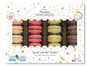 Macaron, Party 1 (Chocolate-Raspberry-Pistachio-Banana), 24pcs, 12.2oz (345g) x 3pack x 4box