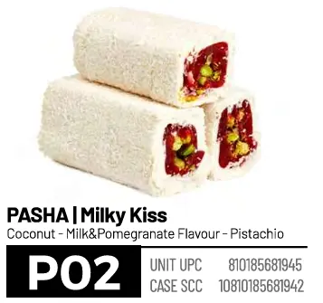 Loqum, Pasha, Milky Kiss (P02), 6.6lbs (3000g) x 4pack 