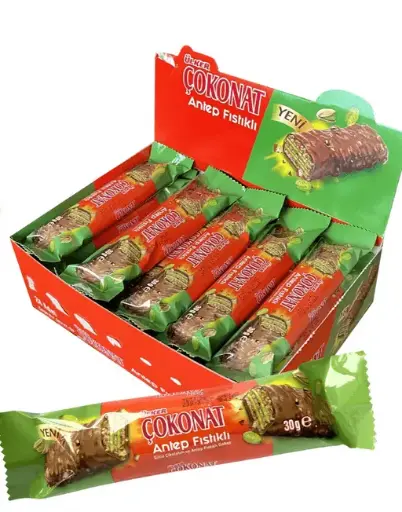 Ulker, Cokonat Antep Fistikli, Choconat with Pistachio, 1.06 oz (30 g) 24x6