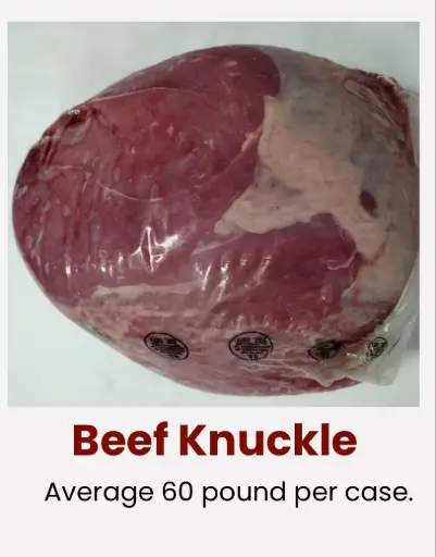 Boneless Beef Knuckle Halal 1lb - (60lb per case)