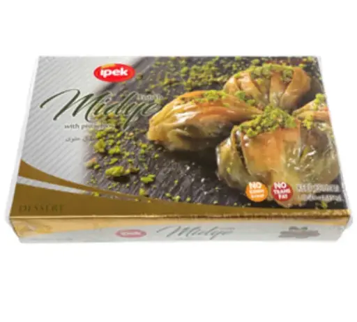 Ipek Midye Baklava w/ Pistachios 12x16oz (454g) Box [12 ea in bx]