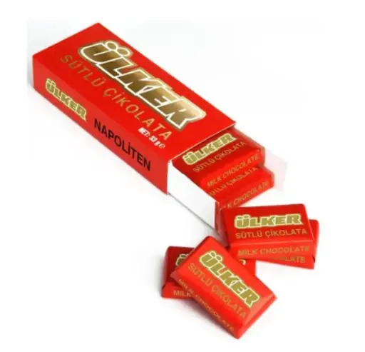 Ulker, Napoliten Sutlu Cikolata, Napoliten Milk Chocolate, 1.16 oz(33g) x 20pcs x 6pack