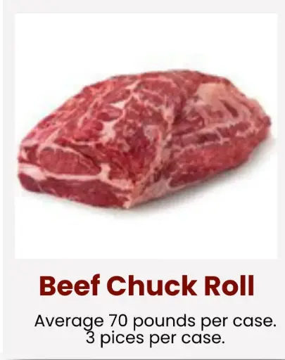[71165] Beef Boneless Chuck Roll - Halal - Fresh (per lb)