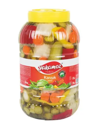 Yakamoz, Pickles, Mixed Vegetable, Pet Jar, 5lt x 4pcs