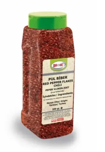 Bagdat, Pet Container, Pul Biber, Red Pepper Flakes, 17.6oz (500g) x 6pcs