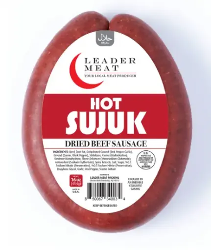 Deli, Leader Hot Sujuk, Ring, 16oz (454g) x 12pack