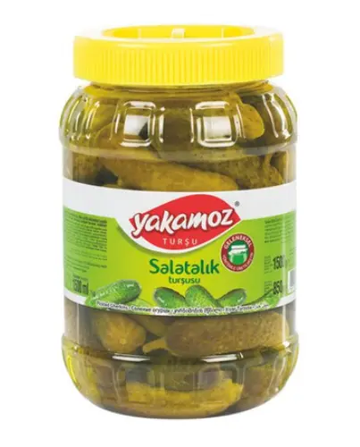 Yakamoz, Pickles, Salatalik, Gherkins, No. 1, Pet Jar, 1.5lt x 9pcs