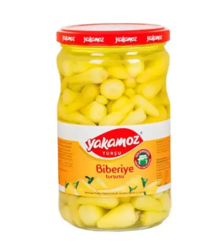 Yakamoz, Pickles, Biberiye, Yellow Baby Pepper, Hot, Glass Jar, 720ml