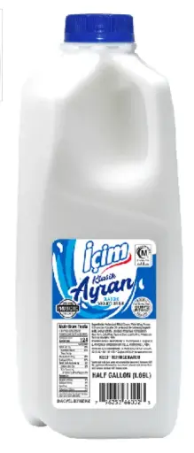 Icim Ayran (Yogurt Drink), 1/2 Gallon x 6 bottle