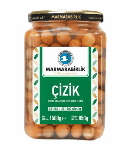 Marmarabirlik, Scrut Olives XS-2XS (321-380), Cizik Zeytin 850g x 6ea 