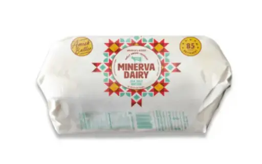 Minerva Dairy, Sea Salt Amish Roll Butter, Deniz Tuzu Amish Rulo Tereyağı, 2lb x 6 pcs