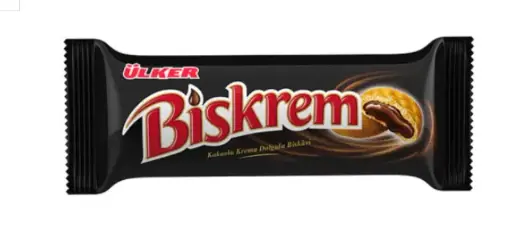 Ulker, Biskrem Kakaolu Rulo, Cocoa Roll Biskrem, 3.5 oz (100 g) x18pcs